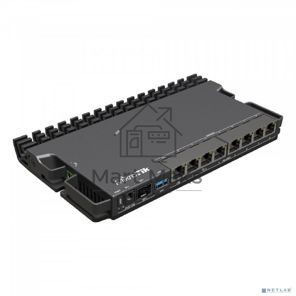 Маршрутизатор Mikrotik RB5009UPr+S+IN,7х 1G RJ45, 2.5G RJ45, 10G SFP+, 1xPoE in, 7x PoE out