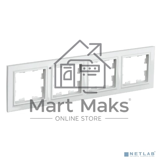 Рамка 4-мест. IEK BRITE РУ-4-БрБ бел.