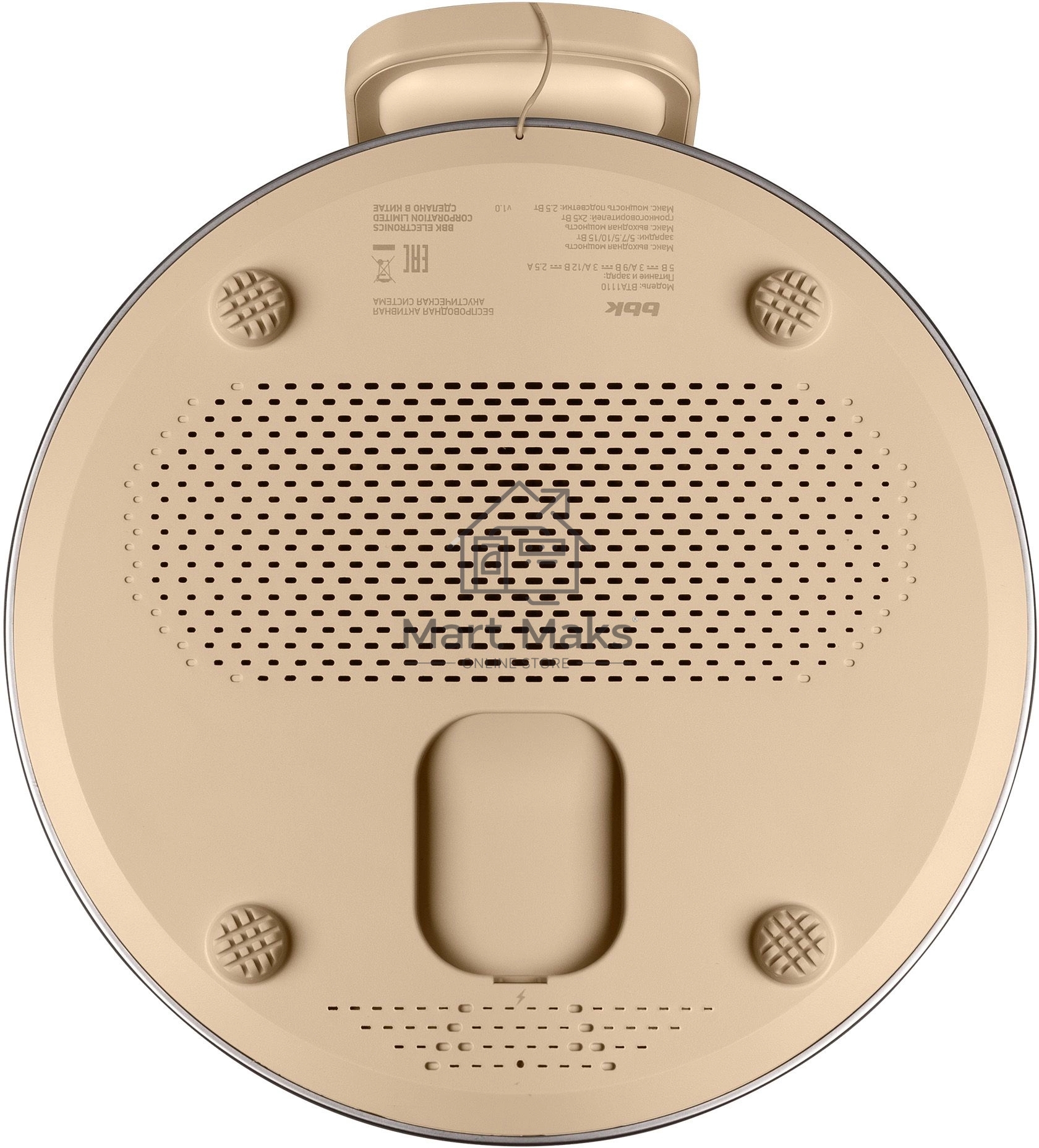 Портативная колонка BBK BTA1110 золотистый 10W 2.0 BT 10м 1800mAh