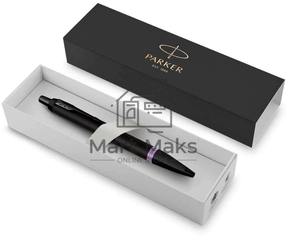 Ручка шариковая Parker IM Vibrant Rings K315 (CW2172951) Amethyst Purple PVD M, синие чернила, подарочная коробка