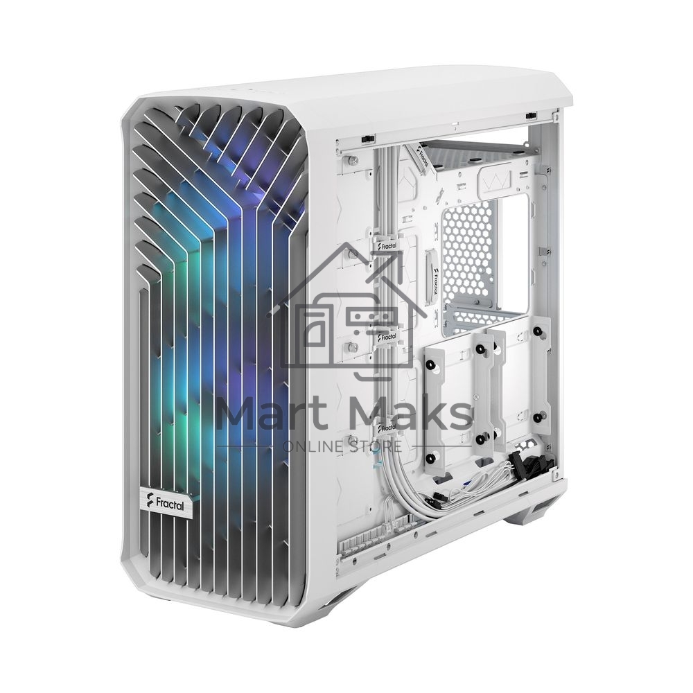 Корпус ПК без блока питания Fractal Design Torrent RGB TG Clear Tint, Full-Tower, 2x180mm + 3x140mm RGB, 2xUSB-A 3.2 + 1xUSB 3.2 Type-C E-ATX, SSI-CEB, SSI-EEB, ATX, mATX, mITX White