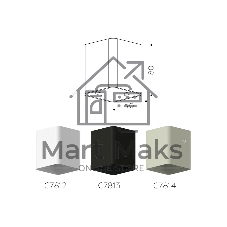 Корпус светильника C7814 SGR серый песок 70*70*H80mm MR16 GU5.3