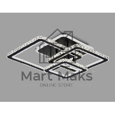Управляемый светодиодный светильник Ambrella light FA1733/3 BK/CH черный/хром 145W 3000K/4200K/6400K 670*510*150 (ПДУ РАДИО 2.4G)
