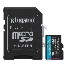 Флеш карта microSDXC 512Gb Kingston SDCG4/512Gb Canvas Go! Plus V10 A2 + adapter
