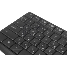Комплект клавиатура+мышь Logitech MK235 беспроводной, USB, 1000 DPI, серый ( неоригинальная гравировка)