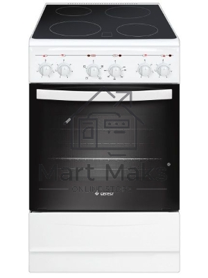 Плита электрическая Gefest 5160-01 0033 белый, конфорок 4 электрических, духовка 55 л, 50 см x 85 см x 58.5 см