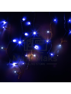 Гирлянда Neon-night Айсикл (бахрома) светодиодный, 4,0 х 0,6 м, с эффектом мерцания, черный провод 