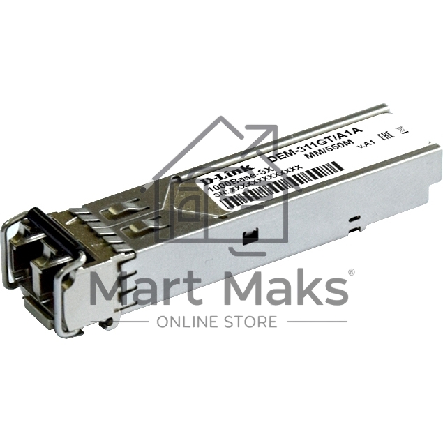 Трансивер D-Link 311GT/A1A SFP-трансивер с 1 портом 1000Base-SX для многомодового оптического кабеля (до 550 м)