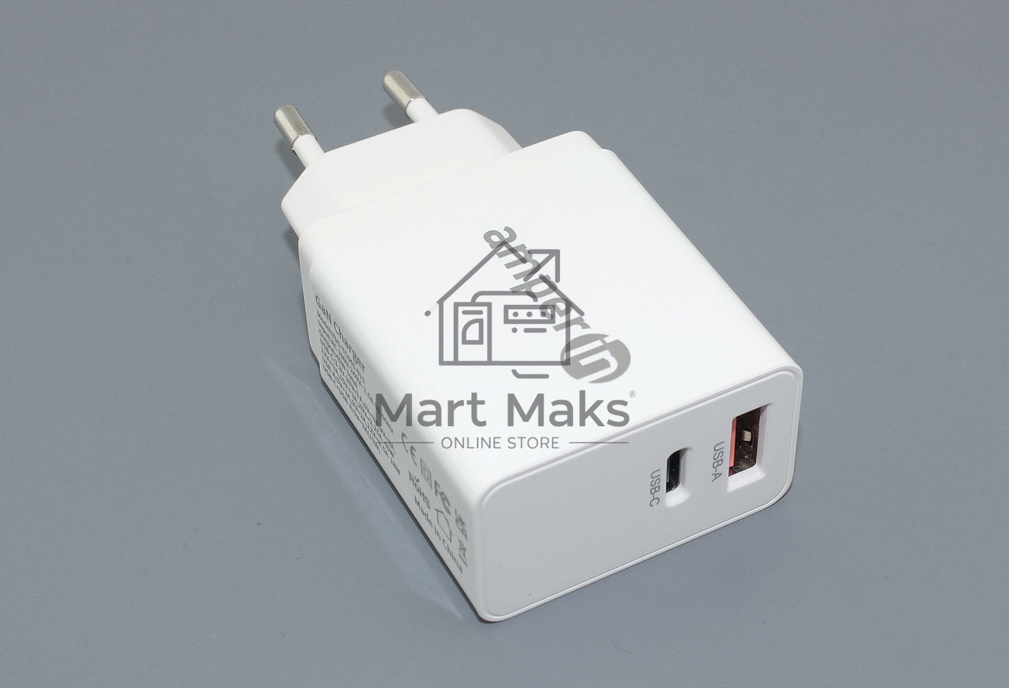 Блок питания (сетевой адаптер) Amperin USB-А, USB-C (YDS-TC045-011) 45W, белый