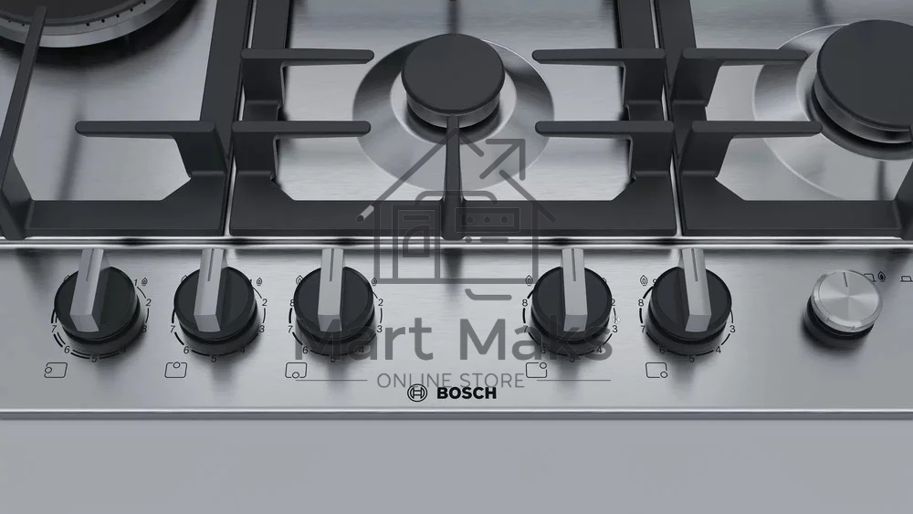 Газовая варочная поверхность Bosch PCS7A5M90 нержавеющая сталь