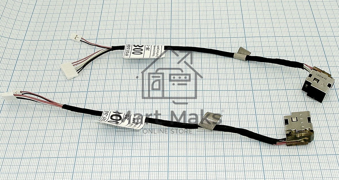 Разъем для ноутбука HP Paviloin DV7-2000 DV7-3000 6pin+2pin с кабелем