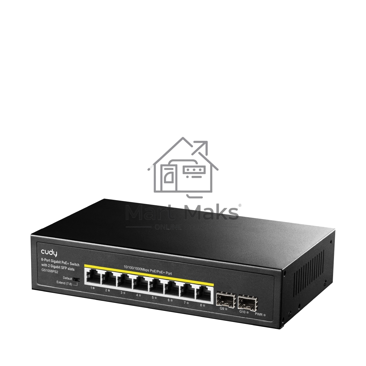 Коммутатор Cudy GS1008PS2 (L2) 8x1Гбит/с 2SFP 8PoE+ 120W неуправляемый
