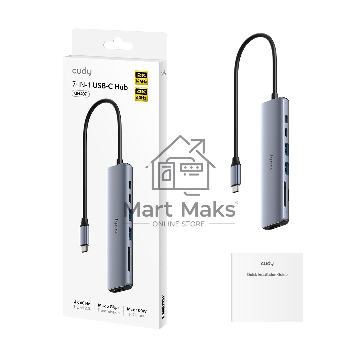 Адаптер CUDY 7-IN-1 USB C Hub with 4K HDMI