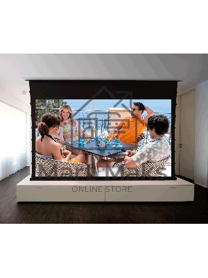 Экран для проектора S'OK SCPSMC-266X150ED45GF для встраивания в потолок моторизованный 120'' с боковым натяжением, полотно Grey Fiberglass, экстрадроп 45см