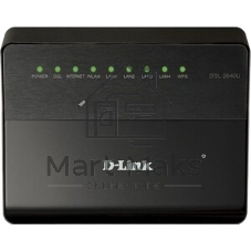 Роутер беспроводной D-Link DSL-2640U/R1A ADSL2+ черный ANNEX А