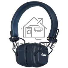 Беспроводные/проводные наушники Marshall Major V синий, накладные, Bluetooth + проводной, беспроводная зарядка, до 100 ч