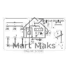 Светильник Ambrella light TR3033250/6 BK/WD черный/дерево E27/6 max 60W 580*340*245
