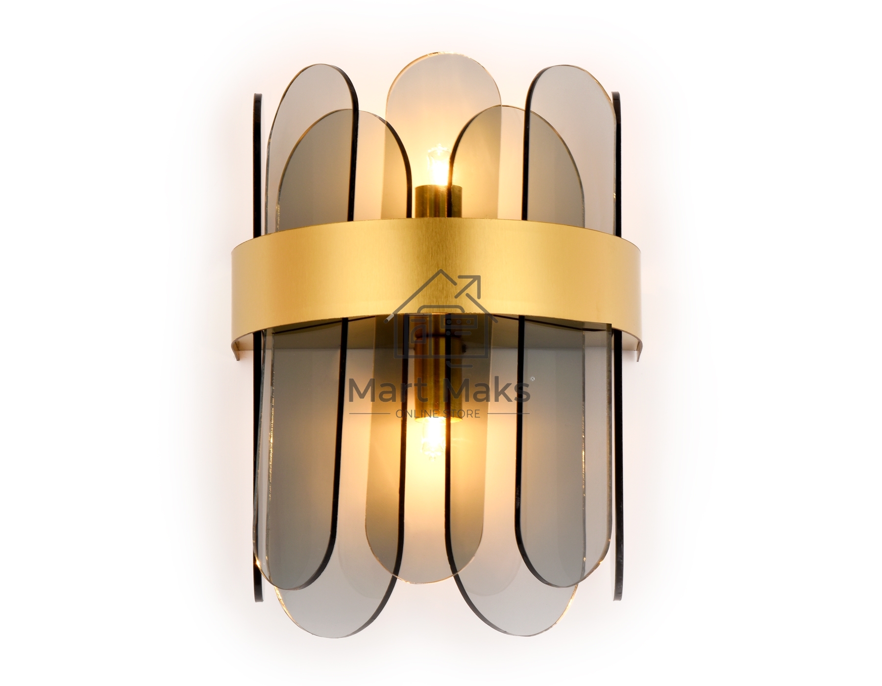 Светильник Ambrella light TR5348/2 GD/SM золото/дымчатый G9/2 max 40W 270*200*140