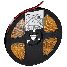 Лента светодиодная 5м COB 480LED/м 11Вт/м IP20 ширина 8мм 24В теплый белый