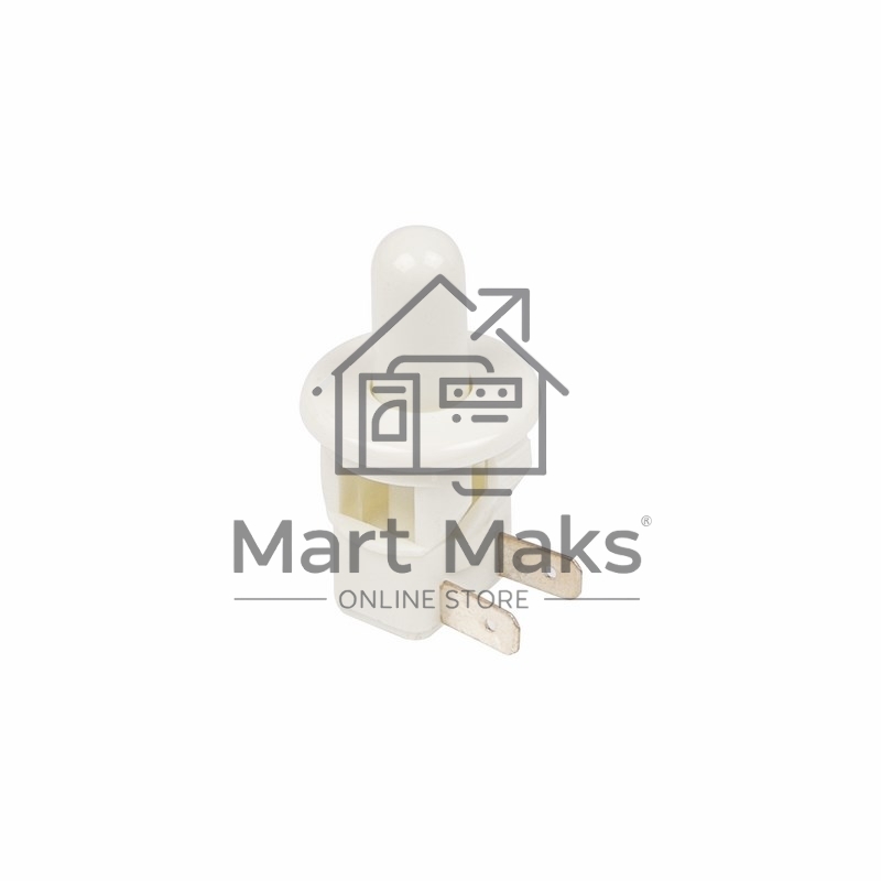 Выключатель-кнопка 250V 2.5А (2с) ON-(OFF) Б/Фикс белый (мебельная) Rexant