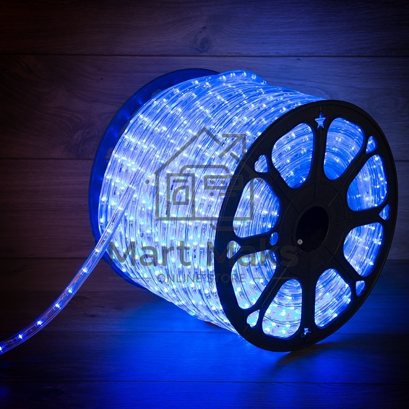 Дюралайт Neon-night LED, эффект мерцания (2W) - синий, 36 LED/м, бухта 100м