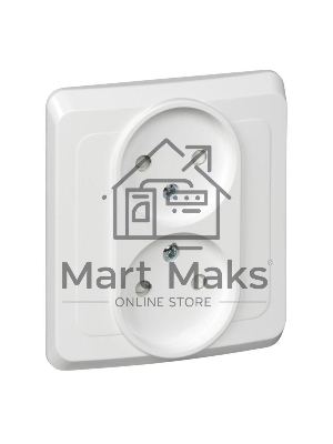 Розетка 2-м СП Этюд 16А IP20 защ. шторки без заземл. бел. SchE PC16-006B