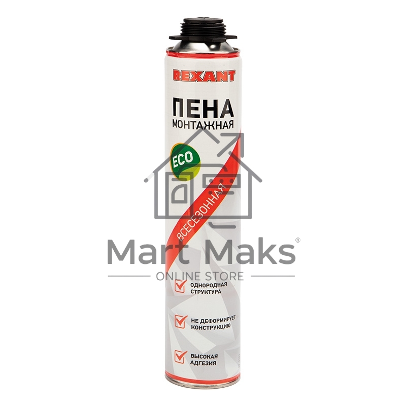 Пена монтажная всесезонная для пистолета 40 л Rexant eco