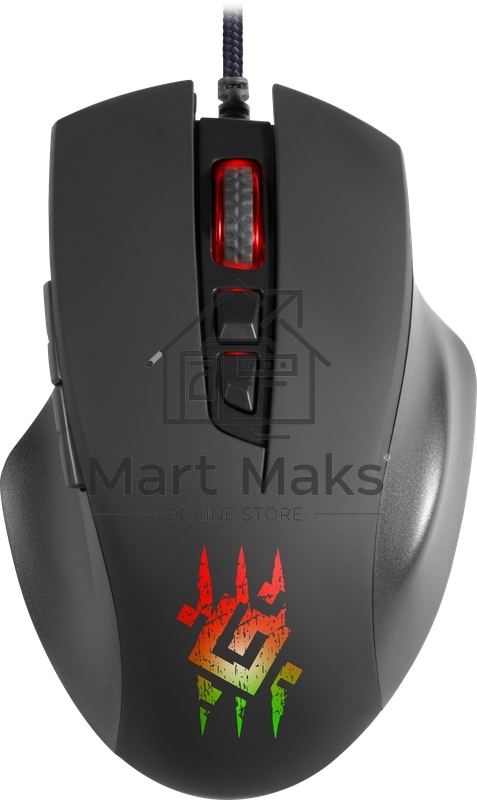 Мышь проводная Defender Wolverine GM-700L черный, 12800 dpi, USB, кнопки - 7
