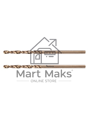 Сверло по металлу Denzel 2 мм, HSS Co-8%, 2 шт.