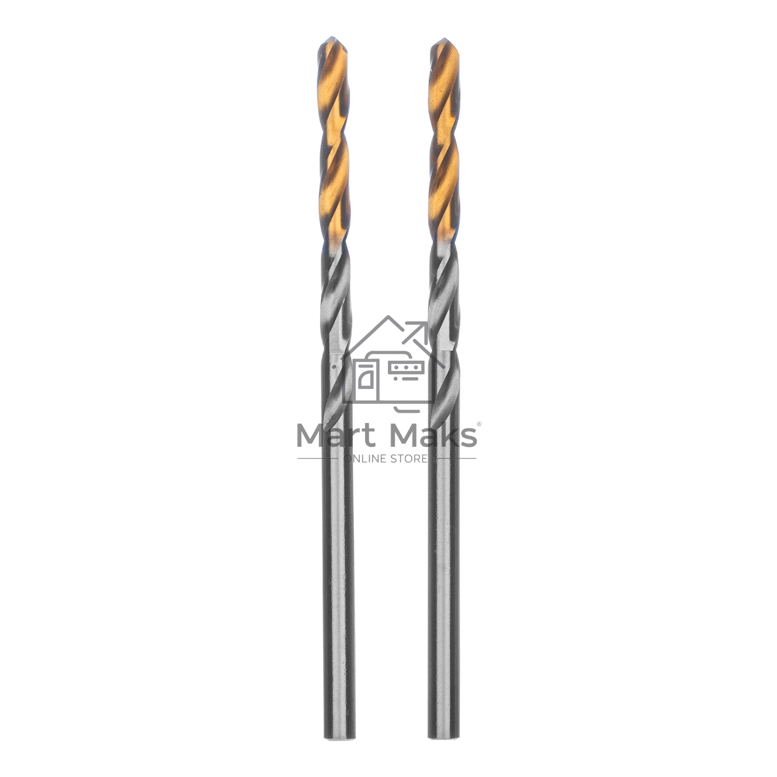 Сверло спиральное по металлу 3,2 x 65мм, Р6М5, Golden Tip, 2шт. Denzel
