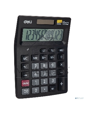 Калькулятор настольный Deli E1519A черный 12-разр. 1003508