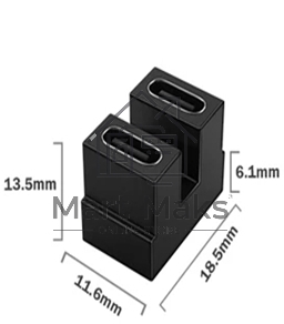 Переходник USB 4 Type C мама-мама разворот