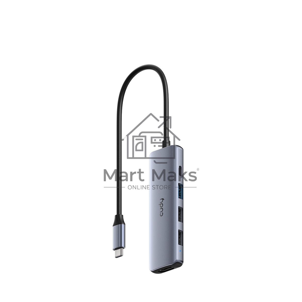 Адаптер CUDY 5-IN-1 USB-C Hub with 4K HDMI