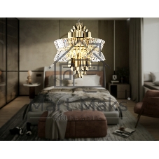 Люстра Ambrella light LH41023/18 BS/CL латунь/прозрачный E14*18 max 40W D700*750