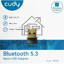 Адаптер беспроводной связи CUDY Bluetooth 5.3 Nano USB Adapter, Nano Size, USB 2.0, Windows 11/10/8.1/7 