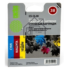 Картридж струйный Cactus CS-CL38 цветной (9 мл.) для Canon Pixma iP1800/iP1900/iP2500/iP2600/MP140/MP190/MP210/MP220/MP470/MX300/MX310