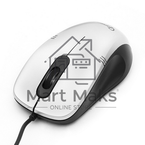 Мышь проводная Gembird MOP-100-S серебристый, 1000 dpi, USB, кнопки - 3