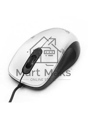 Мышь проводная Gembird MOP-100-S серебристый, 1000 dpi, USB, кнопки - 3