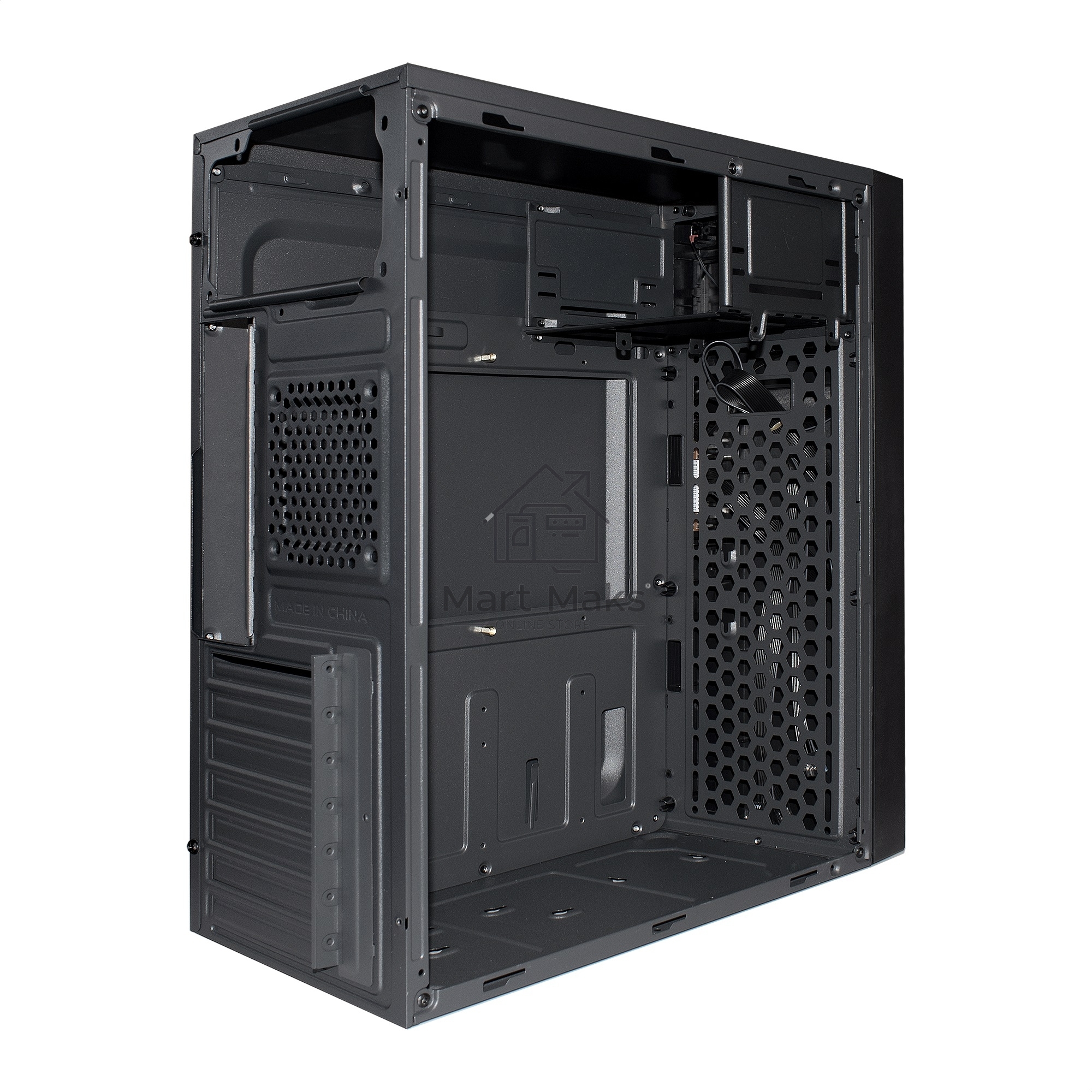 Компьютерный корпус Miditower ExeGate AA-440-AA500 (ATX, AA500 8 см, 2*USB, аудио)
