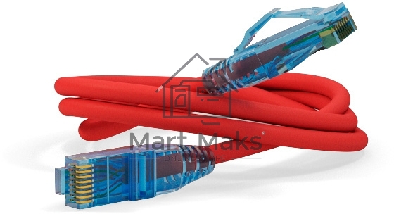 Патч-корд Hyperline PC-LPM-UTP-RJ45-RJ45-C6-2M-LSZH-RD U/UTP, Cat.6, LSZH, 2 м, красный
