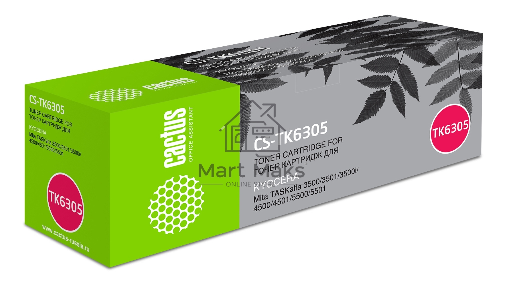 Картридж лазерный Cactus CS-TK6305 черный (35000 стр.) для Kyocera Mita TASKalfa 3500/3501/4500/4501/5500/5501/3500i/3501i/4500i/4501i/5500i/5501i