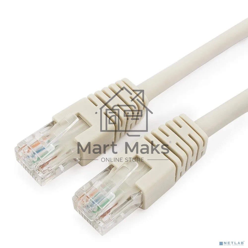 Патч-корд UTP Cablexpert PP6U-10M кат.6, 10м, литой, многожильный (серый)