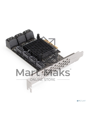Контроллер ExeGate EXE-510 (PCI-E x4, SATA3 6Gb/s, 10 int, ASMedia Chipset ASM1166+JMB575)