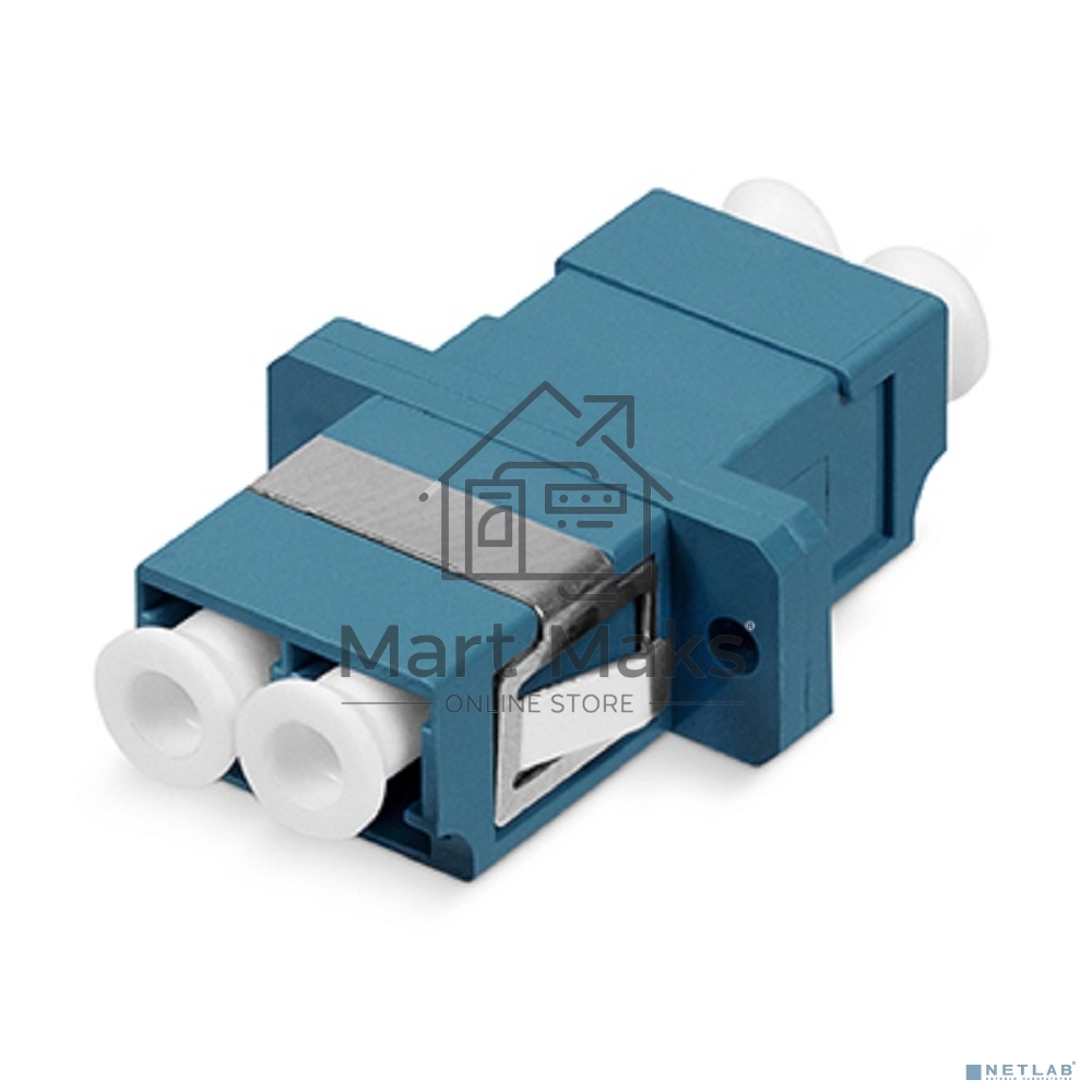 Монтажное оборудование Hyperline DLC-DLC-SM Проходной адаптер LC-LC duplex, SM (для одномодового кабеля), корпус пластмассовый (SC Adapter Simplex dimension), (синий)