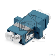 Монтажное оборудование Hyperline DLC-DLC-SM Проходной адаптер LC-LC duplex, SM (для одномодового кабеля), корпус пластмассовый (SC Adapter Simplex dimension), (синий)