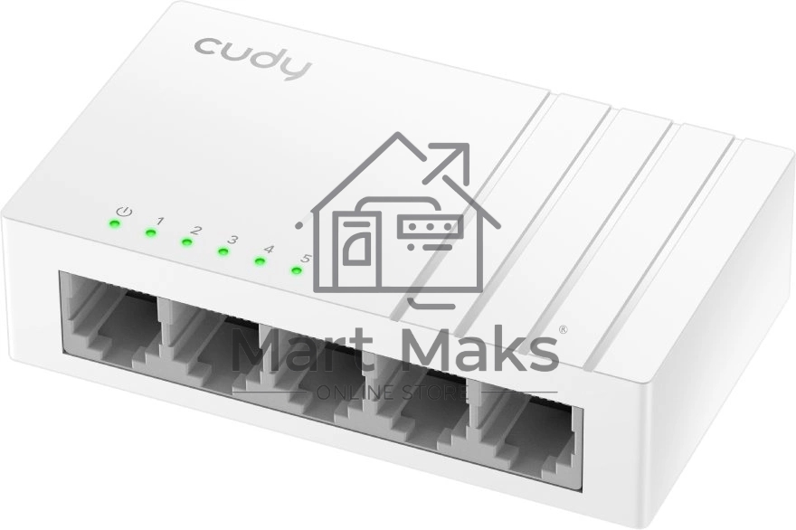 Коммутатор 5-Port Gigabit Desktop Switch, 5 10/100/1000M RJ45 Ports, Loop Detection, Desktop Plastic Case, Power Saving, Plug & Play, Wall-Mount, Power Adapter Not Included