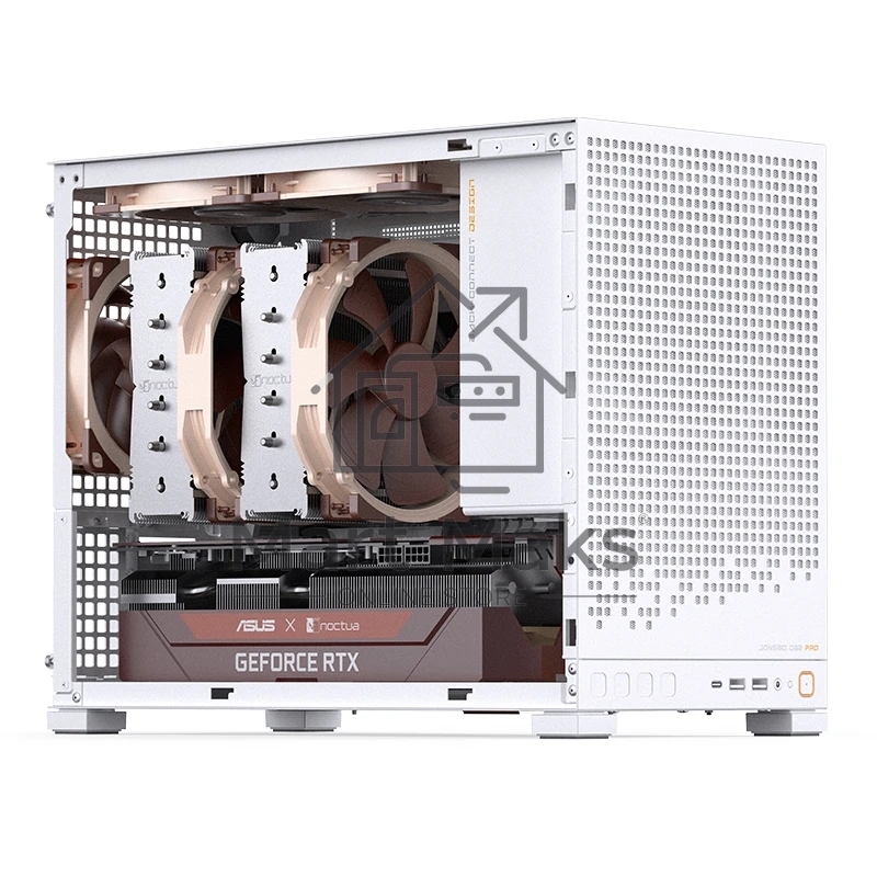 Корпус без блока питания Case JONSBO D32 PRO, Mini-Tower, TG, no fan, 2xUSB-A 3.2 + 1xUSB-C 3.2, mATX, mDTX, mITX White