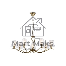 Люстра Ambrella light LH57093/7 BS/FR латунь/белый матовый E14/7 max 40W D840*790