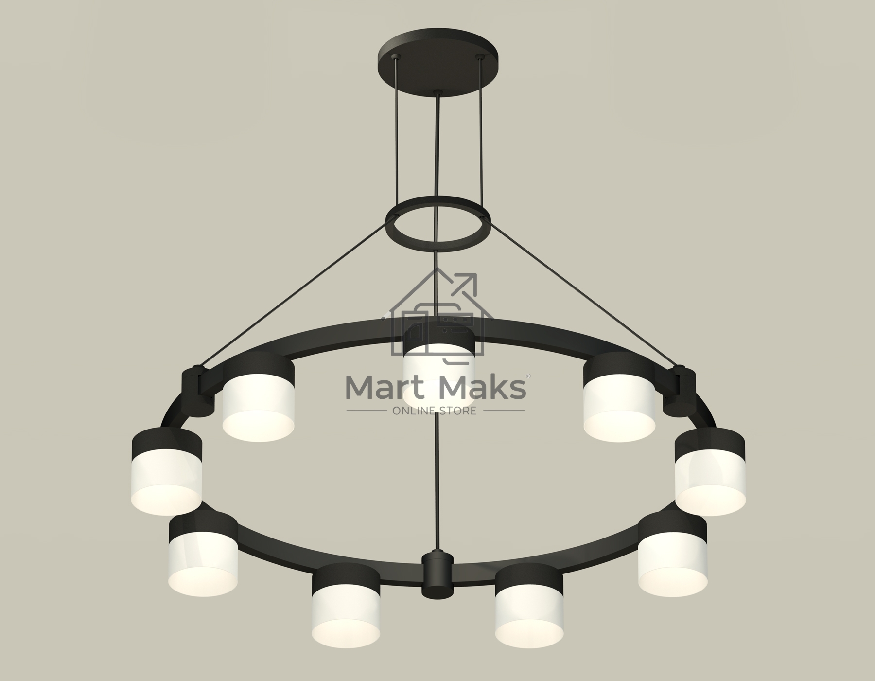 Светильник Ambrella light XR92051904/9 SBK/FR черный песок/белый матовый GX53 (A9205, C9242, N8402)