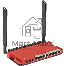 Роутер беспроводной MikroTik L009UiGS-2HaxD-IN AX600 10/100/1000BASE-TX, 2.4Ггц, 8*1Gbit, 1*SFP 2.5Gbit